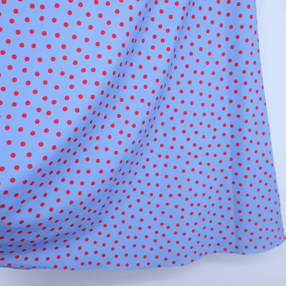 KATE SPADE Spring Time Dot Skirt NWT Midi Cosmic Zen Lavender Red Women's 12
